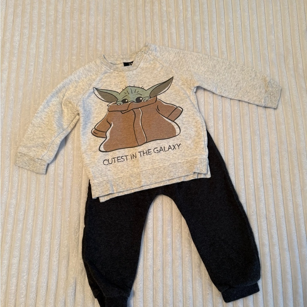Star Wars Gray Baby Yoda Onesie